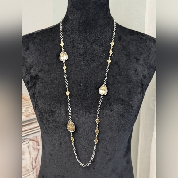 Chico's Black Label Retired Reversible Necklace Silver/Gold Tone - Picture 3 of 14